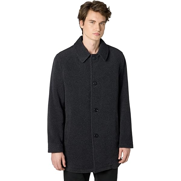 Cole Haan Signature Men's Wool Melton Coat with Nylon Bib
